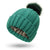 Gorro de punto de calavera con forro de satén elegante y pompón de piel sintética - Gorro de invierno para mujer