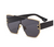 Lunettes de soleil carrées élégantes avec monture dorée et différentes couleurs de verres