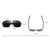 Elegantes gafas de sol polarizadas cuadradas para hombre - Montura de aluminio y magnesio