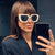 Retro Polygon Sunglasses with Personality and Contrast
