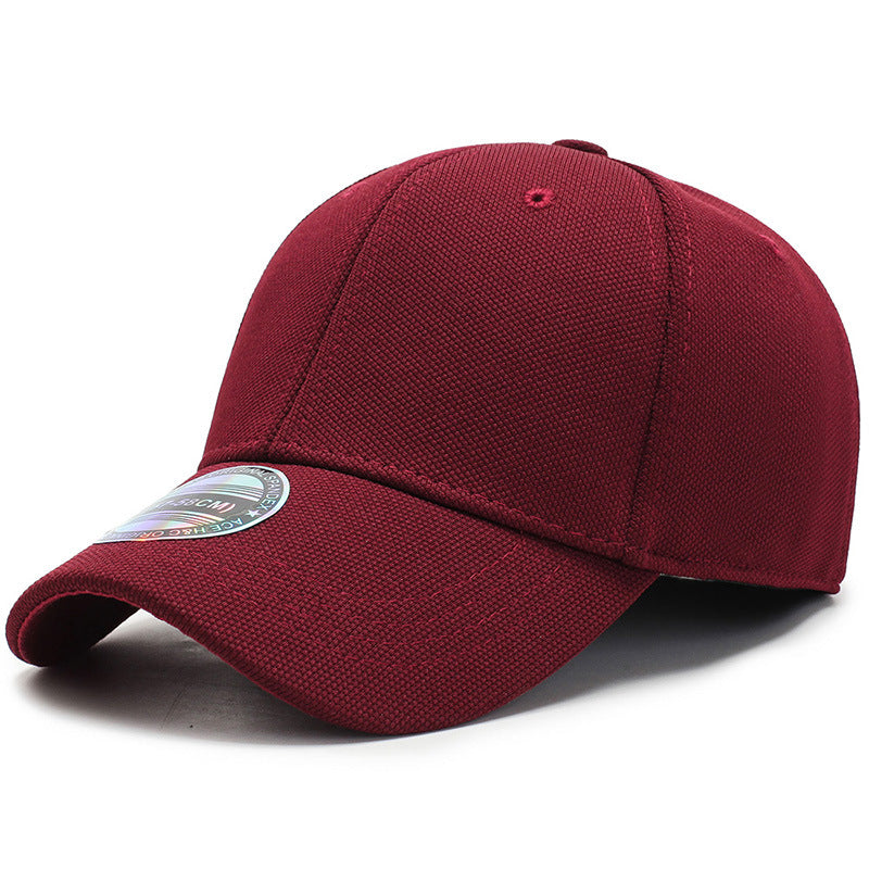 Fitted Solid Color Baseball Cap - Stylish and Breathable for Summer Outdoor Activities