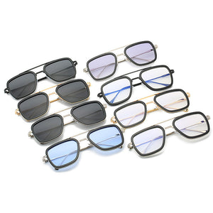 Lunettes de soleil à monture métallique pour hommes à la mode - Protection UV400