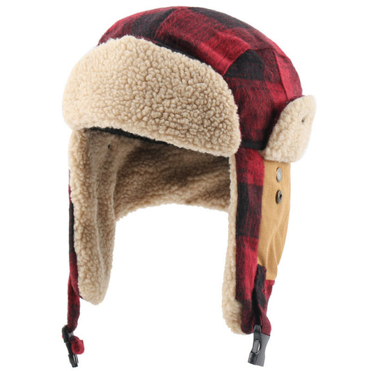 Windproof Outdoor Lei Feng Hat - Perfect for Skiing with Thickened Ear Protection