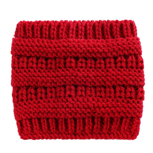 Stay Cozy and Stylish - Winter Headwrap Ponytail Beanies with Ear Warmers