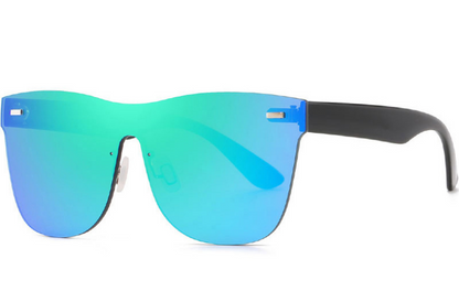 Windproof Large Frame Boundless Sunglasses - One-Piece Design