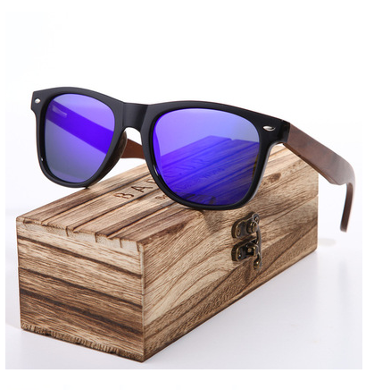 Polarized Comfort in Wooden Sunglasses for Men