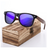 Comodidad polarizada en gafas de sol de madera para hombre