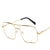 Fashionable Two-tone Metal Sunglasses
