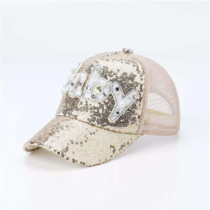 Sequined Sunscreen Baseball Caps - Stylish Hats for Men and Women
