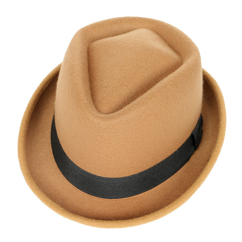 Stylish Panama Jazz Hat for Men in Autumn and Winter
