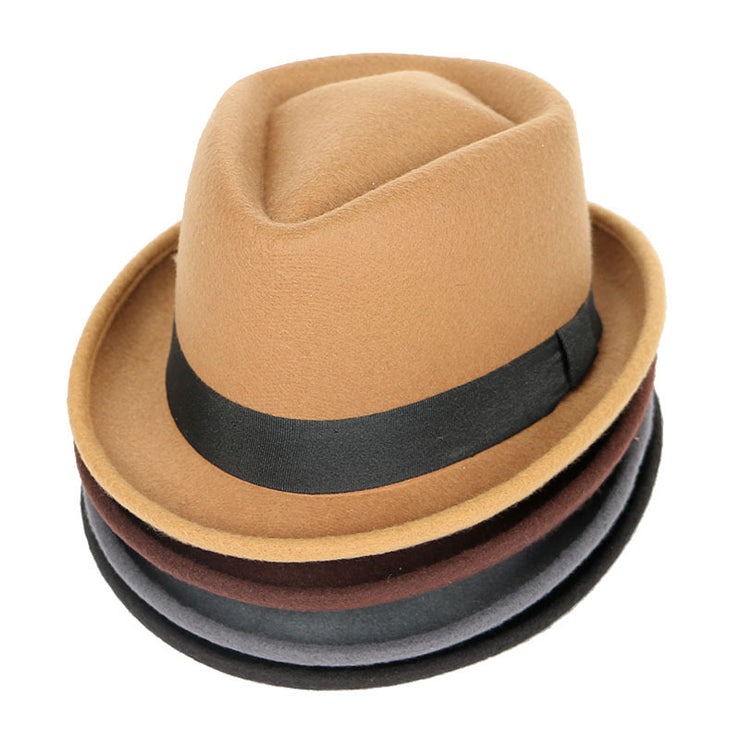 Stylish Panama Jazz Hat for Men in Autumn and Winter