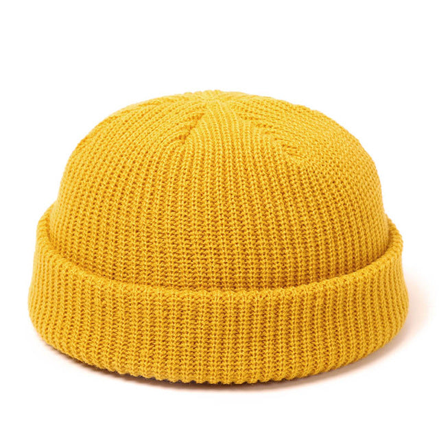 Gorros de punto de invierno retro: estilo casquete para mujer, gorro para hombre