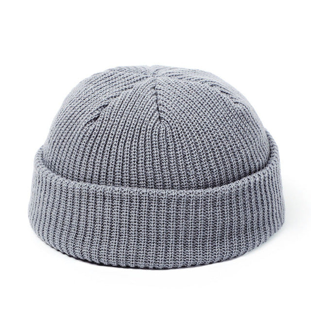 Chapeaux tricotés d'hiver rétro-style calotte pour femmes, bonnet pour hommes