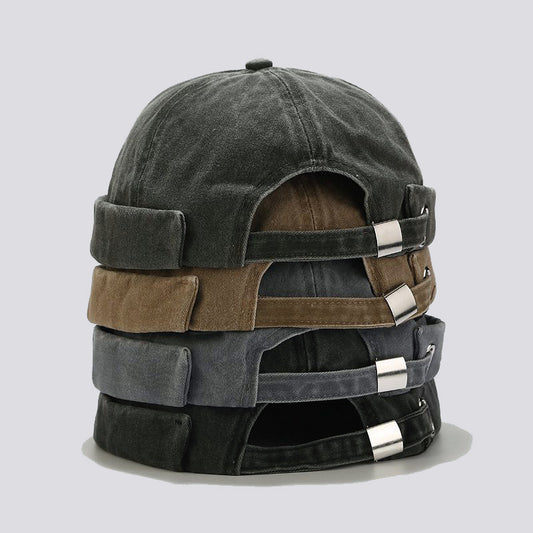 Retro Washed Melon Leather Hat - Perfect for Wild Outdoor Adventures