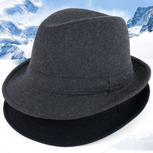 Chapeaux hauts en laine élégants pour hommes en automne et en hiver