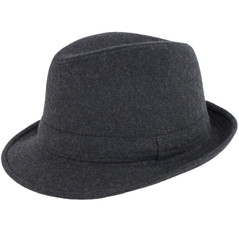 Sombreros de copa de lana con estilo para hombres en otoño e invierno