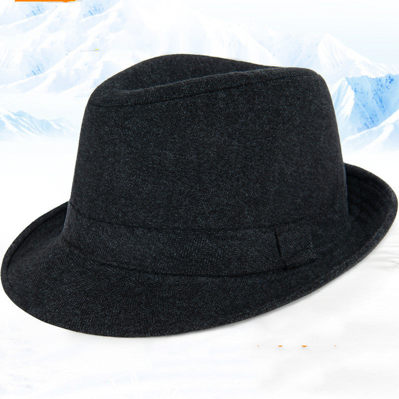 Sombreros de copa de lana con estilo para hombres en otoño e invierno