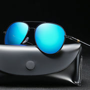 Stylish Metal Polarized Sunglasses with Color Film for Men