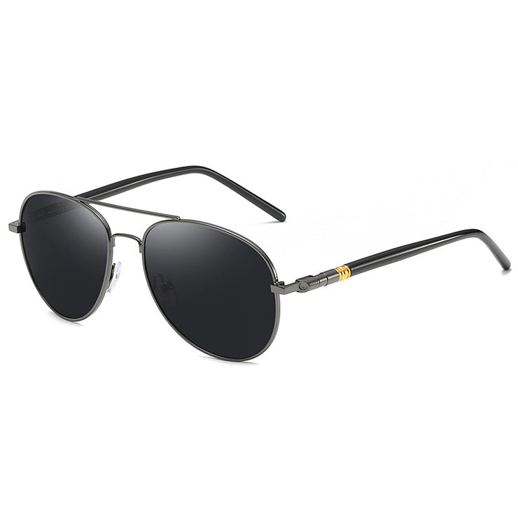 Stylish Metal Polarized Sunglasses with Color Film for Men