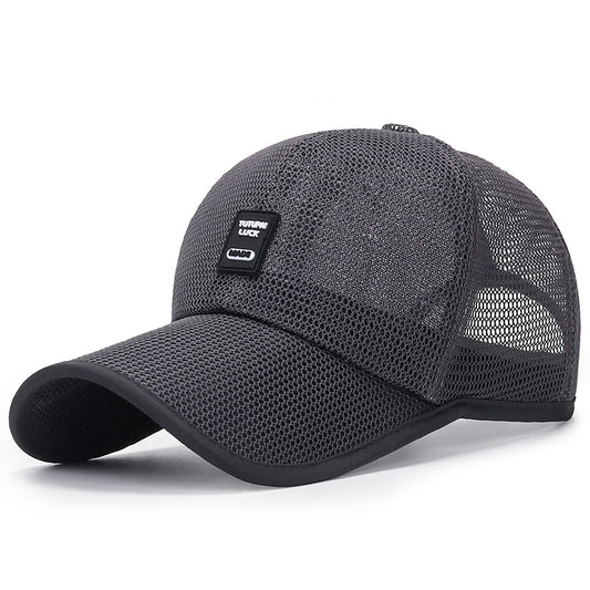Elegante sombrero de red con sombrilla: gorra de béisbol con protección solar para hombres y mujeres