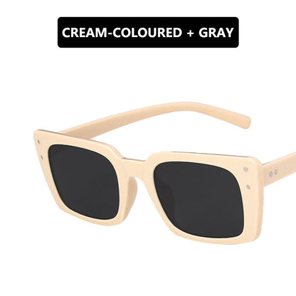 Chic Mi Nail Narrow Frame Square Sunglasses