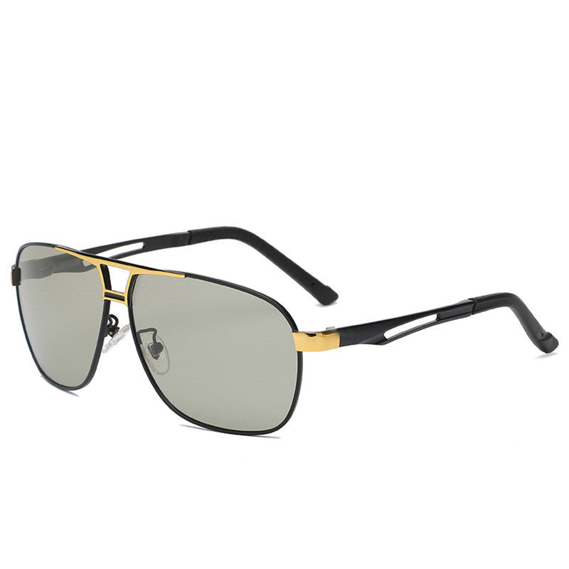 Gafas de sol de estilo universal vintage con lentes de PC y marco de metal - Protección UV400