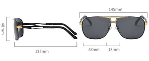 Vintage Universal Style Sunglasses with PC Lens and Metal Frame - UV400 Protection