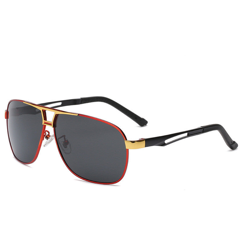 Gafas de sol de estilo universal vintage con lentes de PC y marco de metal - Protección UV400