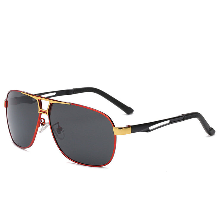 Lunettes de soleil de style universel vintage avec lentille PC et monture en métal - Protection UV400