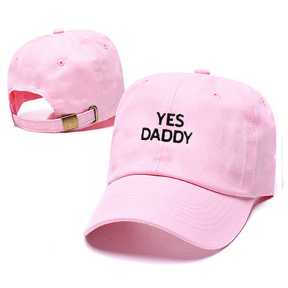 Chapeaux hip-hop pour hommes et femmes – Casquettes d'extérieur avec broderie ludique « Yes Daddy »