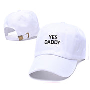 Chapeaux hip-hop pour hommes et femmes – Casquettes d'extérieur avec broderie ludique « Yes Daddy »