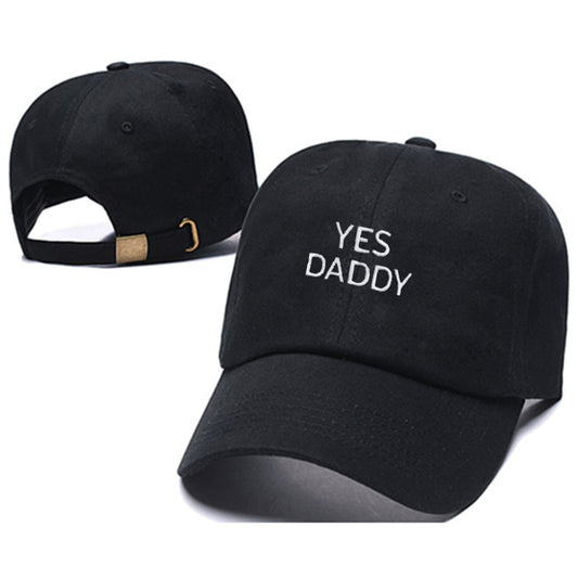 Hip-Hop Hats for Men and Women - Outdoor Caps with Playful "Yes Daddy" Embroidery