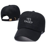 Chapeaux hip-hop pour hommes et femmes – Casquettes d'extérieur avec broderie ludique « Yes Daddy »