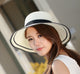 Stylish Summer Sun Hat for Women - Big Black Bow Detail with Foldable Straw and Wide Brim