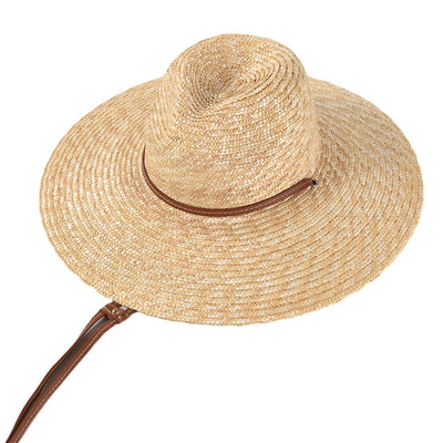 Chapeau de soleil en paille à la mode avec sangle de ceinture pour femme – Parfait pour les vacances à la plage