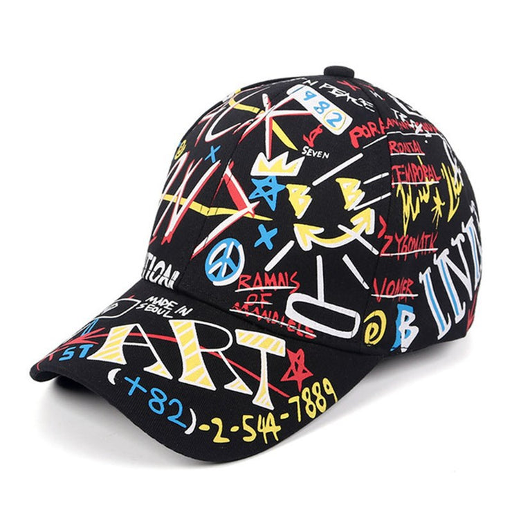 Hip Hop Tide Graffiti Baseball Cap - Stylish Summer Travel Shade Caps for Men and Women