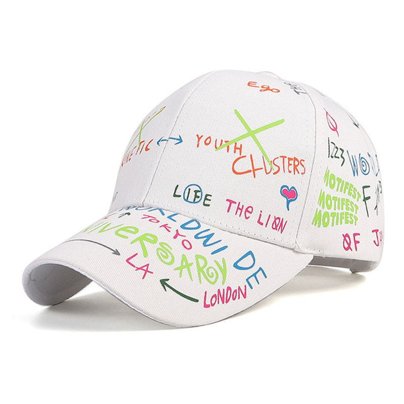 Gorra de béisbol Hip Hop Tide Graffiti - Elegantes gorras de viaje de verano para hombres y mujeres