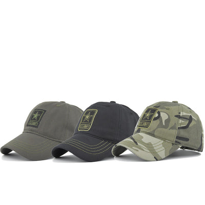 Casquette de baseball camouflage avec broderie de l'armée américaine - Chapeau de soleil élégant pour le printemps et l'automne