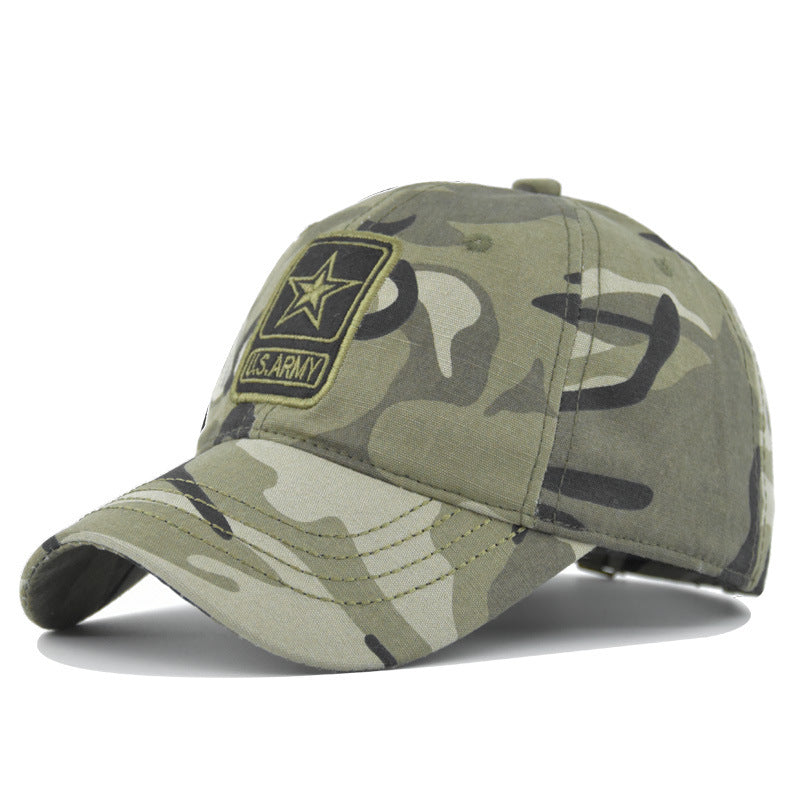 Gorra de béisbol de camuflaje con bordado del ejército estadounidense: elegante sombrero para el sol para primavera y otoño