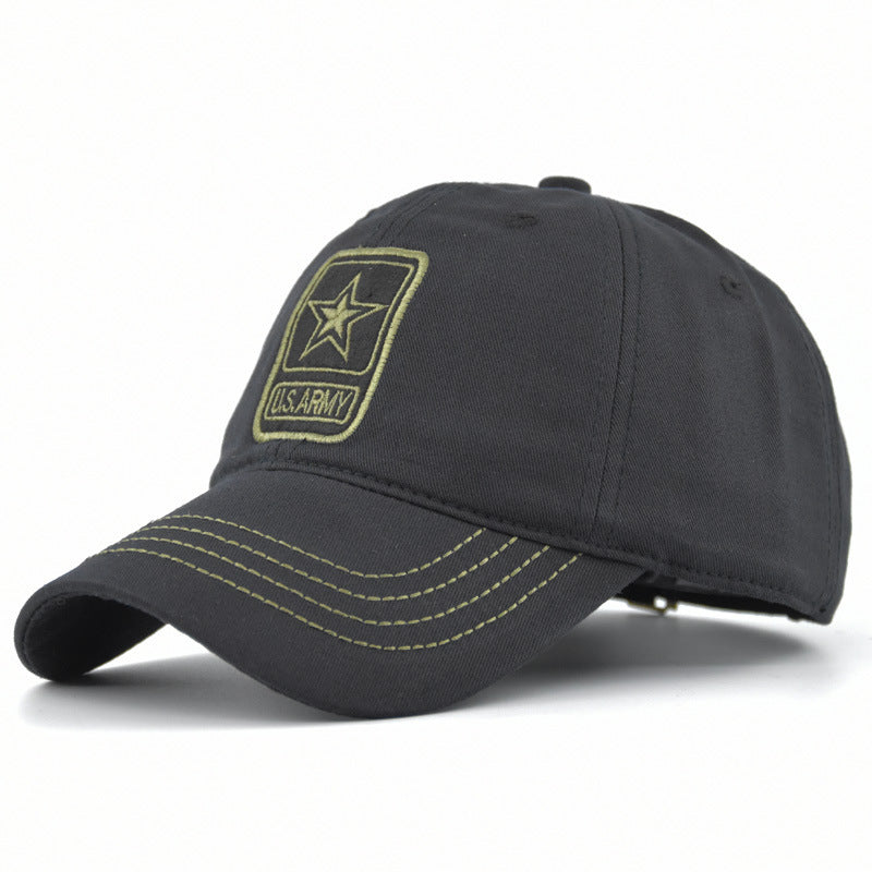 Gorra de béisbol de camuflaje con bordado del ejército estadounidense: elegante sombrero para el sol para primavera y otoño