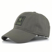 Camouflage Baseball Cap with U.S. Army Embroidery - Stylish Sun Hat for Spring and Autumn