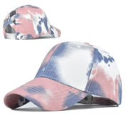 Chapeaux pare-soleil tie-dye en pur coton avec casquette queue de cheval