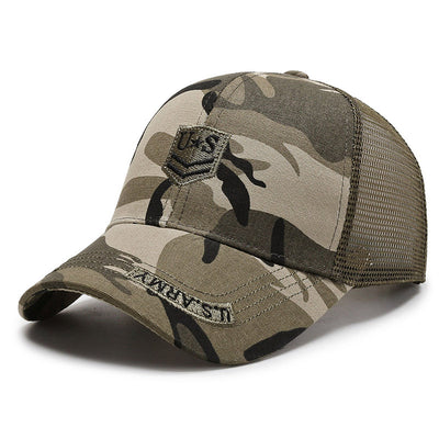 Casquette militaire camouflage à la mode pour hommes - Maille respirante, parfaite pour les sports de plein air