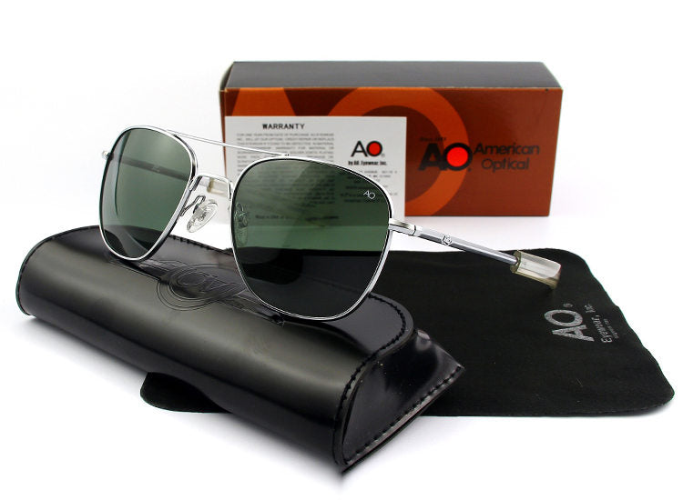Square Polarized Sunglasses with Glass Lenses - Unisex Style