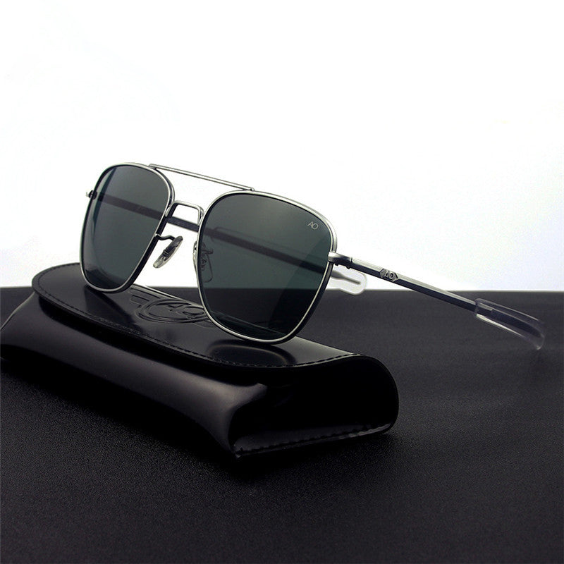 Gafas de sol polarizadas cuadradas con lentes de vidrio - Estilo unisex