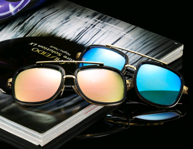 Adoptez la tendance avec les lunettes de soleil rétro en métal pour tir de rue.