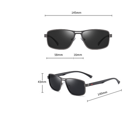 Lunettes de soleil polarisées à la mode pour hommes avec lentille TAC et monture TR90 - Protection UV400
