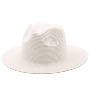 Elegante sombrero de paja de ala grande: perfecto para jazz en la playa