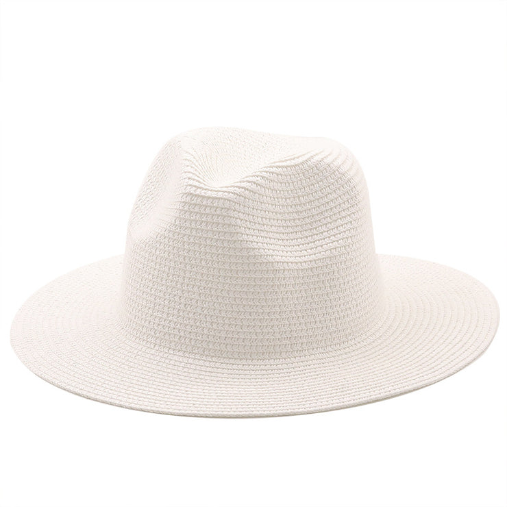 Stylish Large-Brimmed Straw Hat - Perfect for Beach Jazz