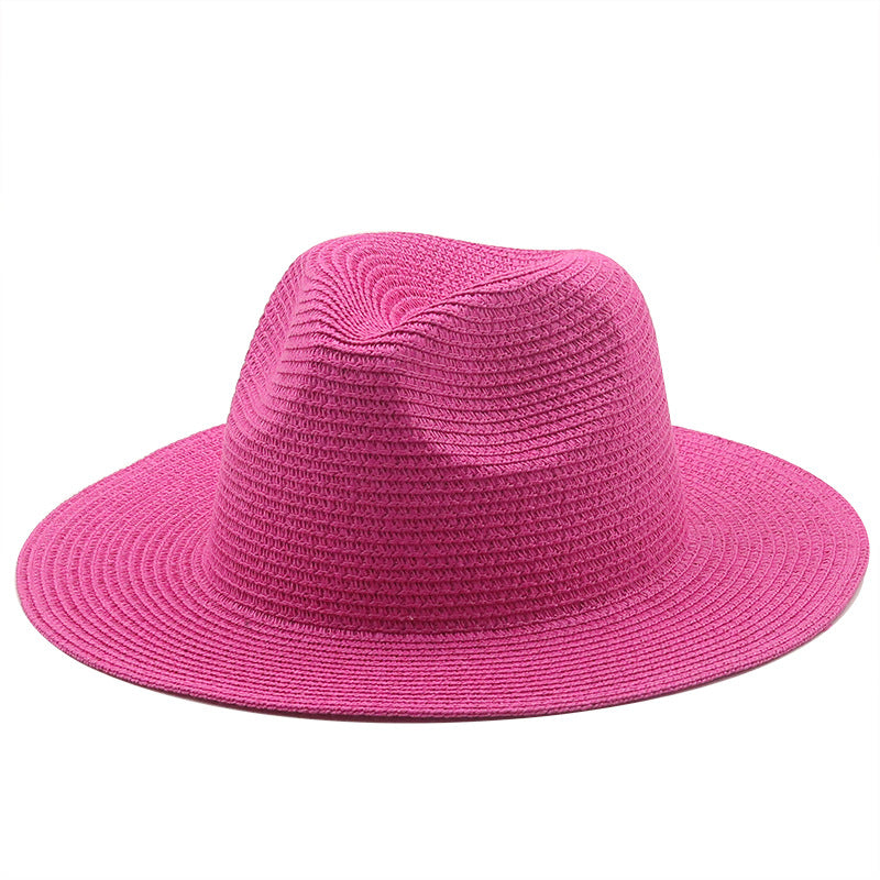 Stylish Large-Brimmed Straw Hat - Perfect for Beach Jazz